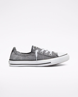 Converse Shirting Chuck Taylor All Star Shoreline Női Slip On Fekete/Fehér | UKYDLWJ-HU